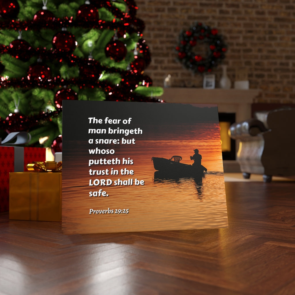 Scripture Walls Fear Of Man Proverbs 29:25 Bible Verse Canvas Christian Wall Art Ready to Hang Unframed-Express Your Love Gifts