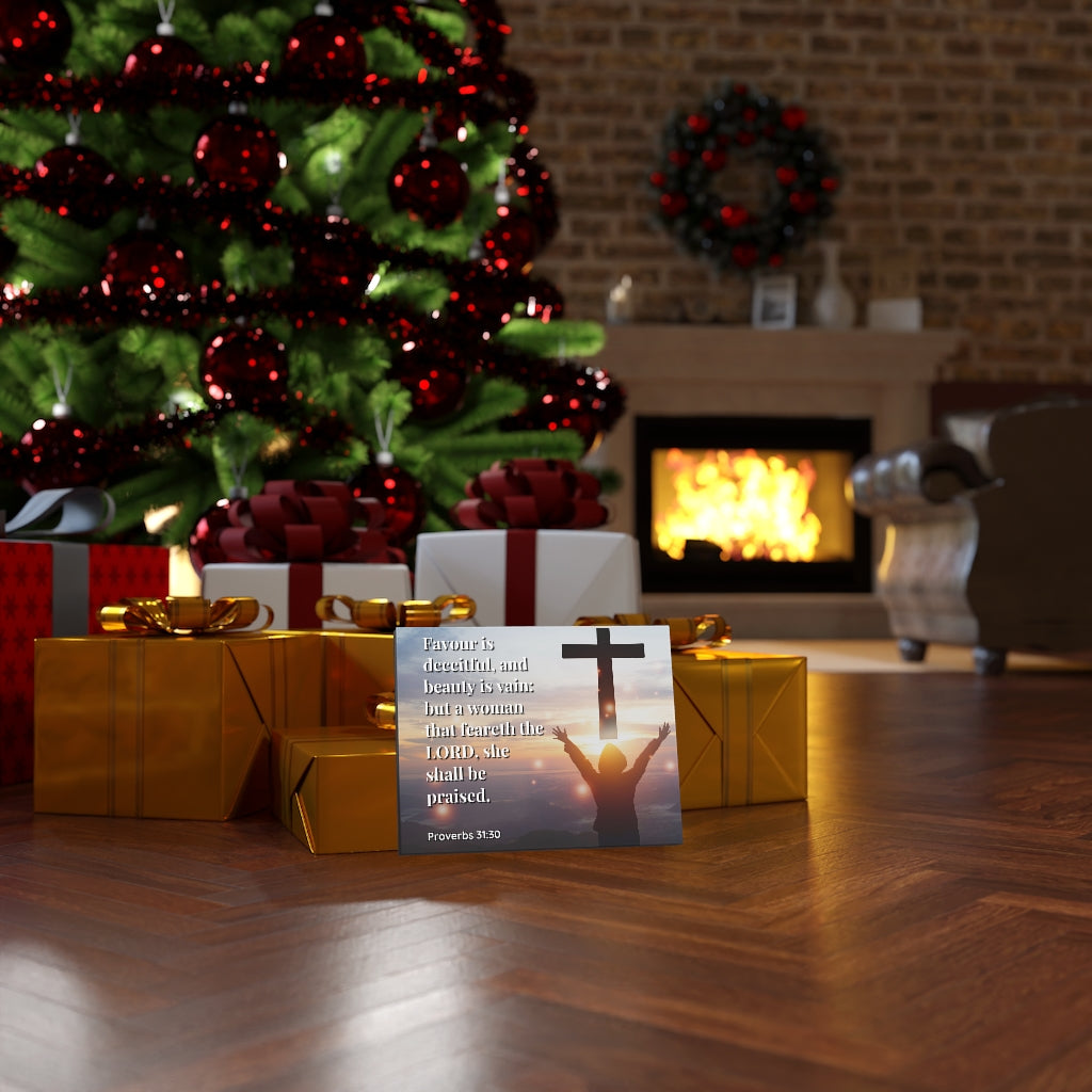 Scripture Walls Fear The Lord Proverbs 31:30 Bible Verse Canvas Christian Wall Art Ready to Hang Unframed-Express Your Love Gifts