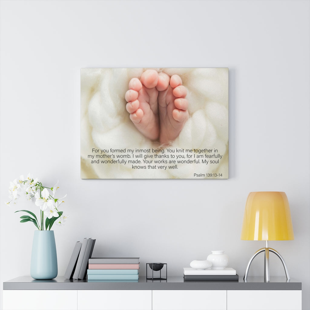 Scripture Walls Fearfully and Wonderfully Made Psalm 139:13-14 Wall Art Christian Home Decor Unframed-Express Your Love Gifts