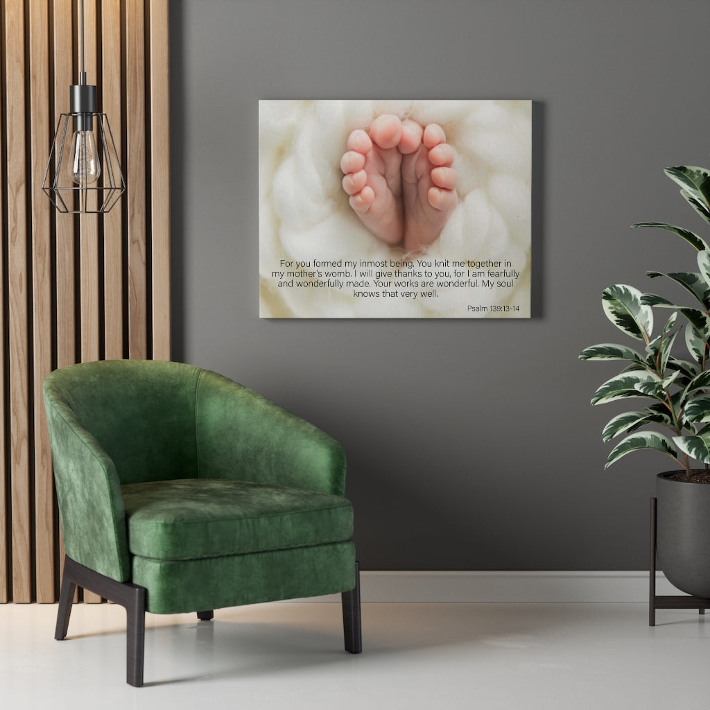Scripture Walls Fearfully and Wonderfully Made Psalm 139:13-14 Wall Art Christian Home Decor Unframed-Express Your Love Gifts