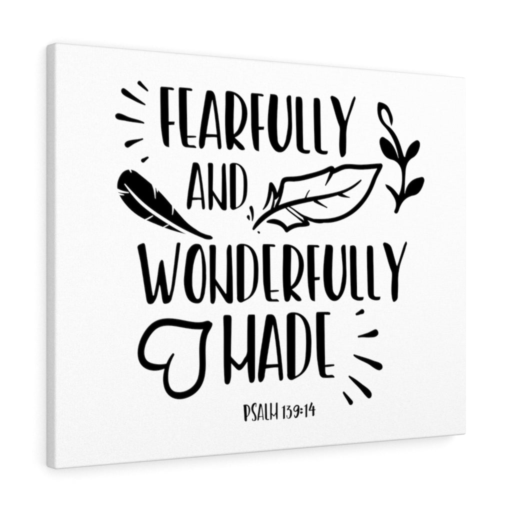 Scripture Walls Fearfully And Wonderfully Made Psalm 139:14 Bible Verse Canvas Christian Wall Art Ready to Hang Unframed-Express Your Love Gifts