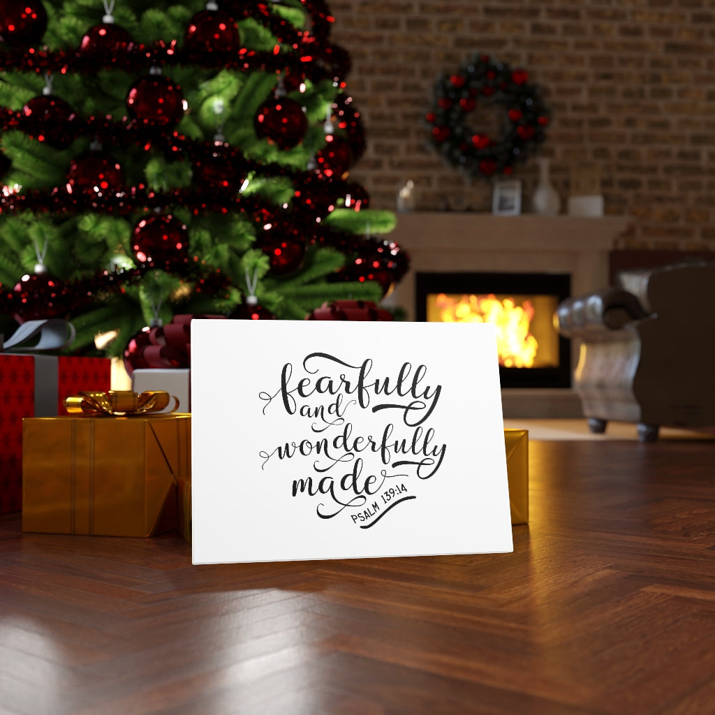 Scripture Walls Fearfully Psalm 139:14 Bible Verse Canvas Christian Wall Art Ready to Hang Unframed-Express Your Love Gifts