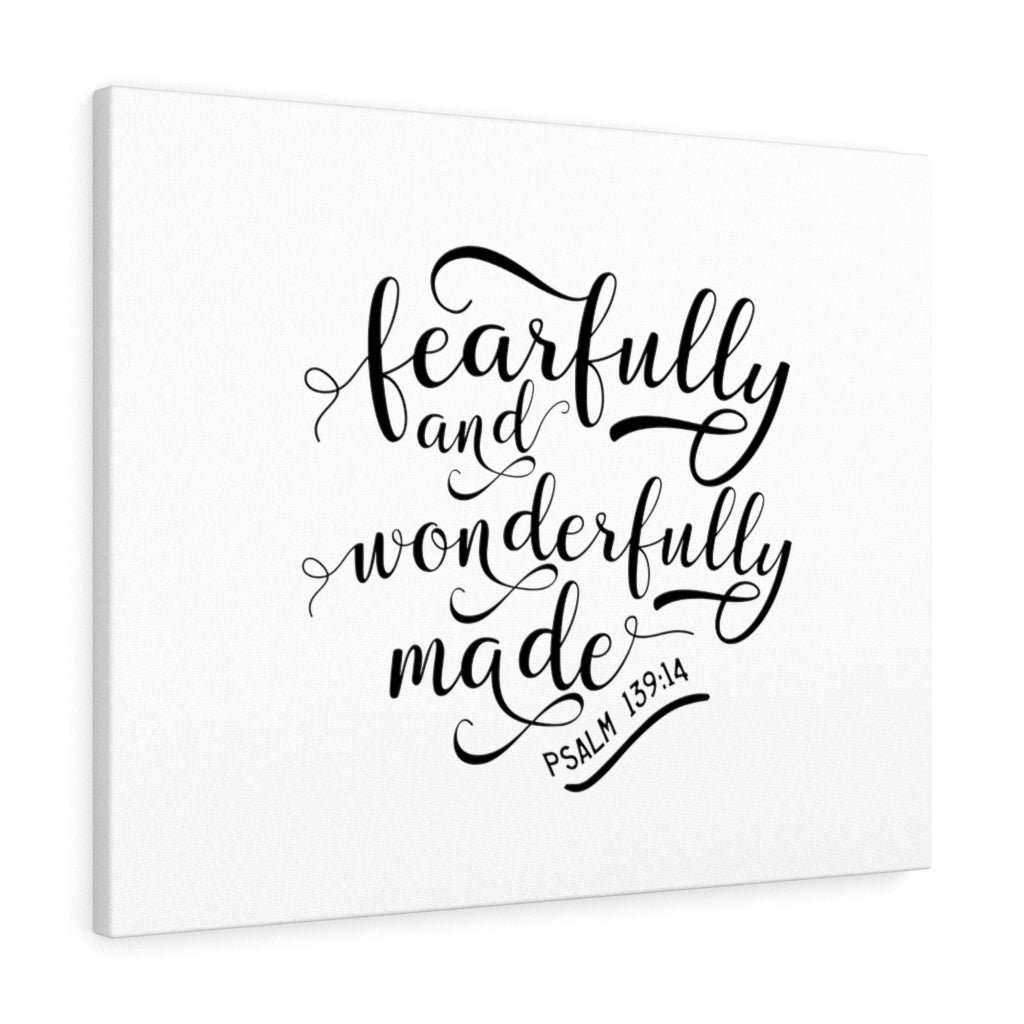 Scripture Walls Fearfully Psalm 139:14 Bible Verse Canvas Christian Wall Art Ready to Hang Unframed-Express Your Love Gifts