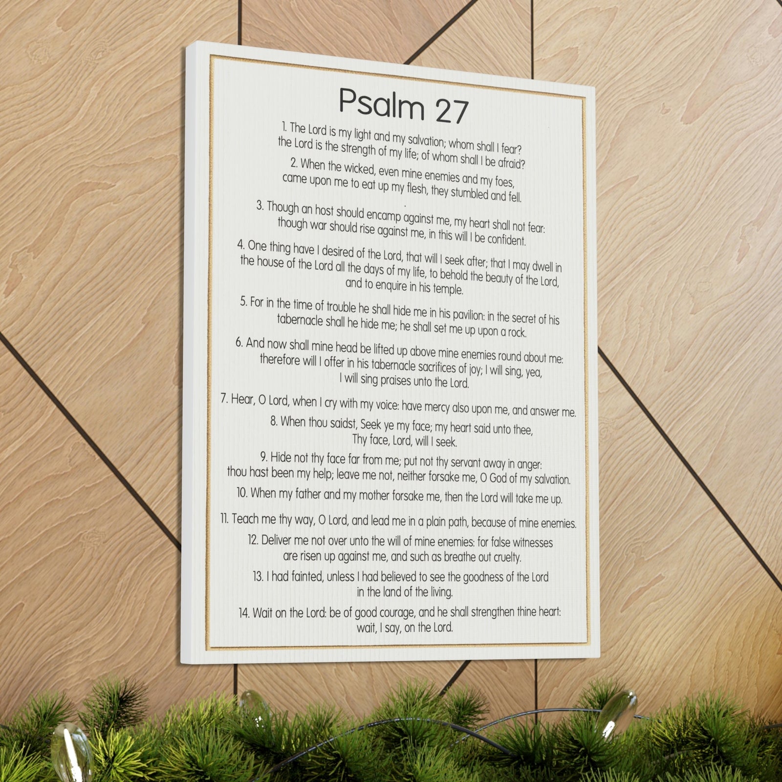 Scripture Walls Fearless Trust in God Psalm 27:1 Christian Wall Art Bible Verse Print Ready to Hang Unframed-Express Your Love Gifts