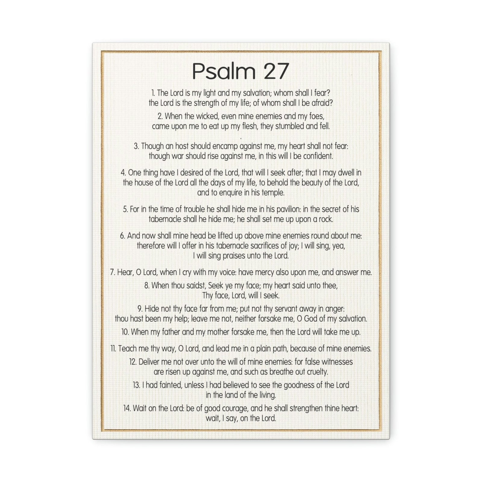 Scripture Walls Fearless Trust in God Psalm 27:1 Christian Wall Art Bible Verse Print Ready to Hang Unframed-Express Your Love Gifts