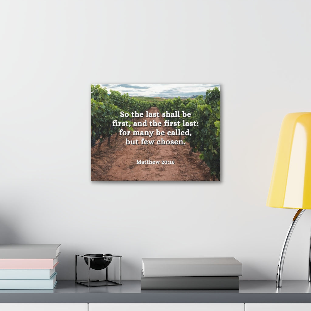 Scripture Walls Few Chosen Matthew 20:16 Bible Verse Canvas Christian Wall Art Ready to Hang Unframed-Express Your Love Gifts