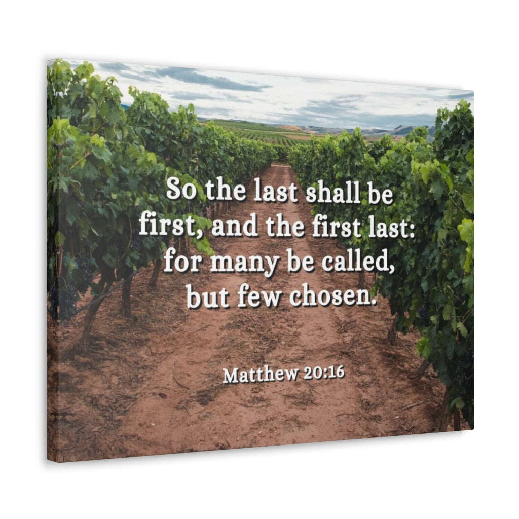 Scripture Walls Few Chosen Matthew 20:16 Bible Verse Canvas Christian Wall Art Ready to Hang Unframed-Express Your Love Gifts