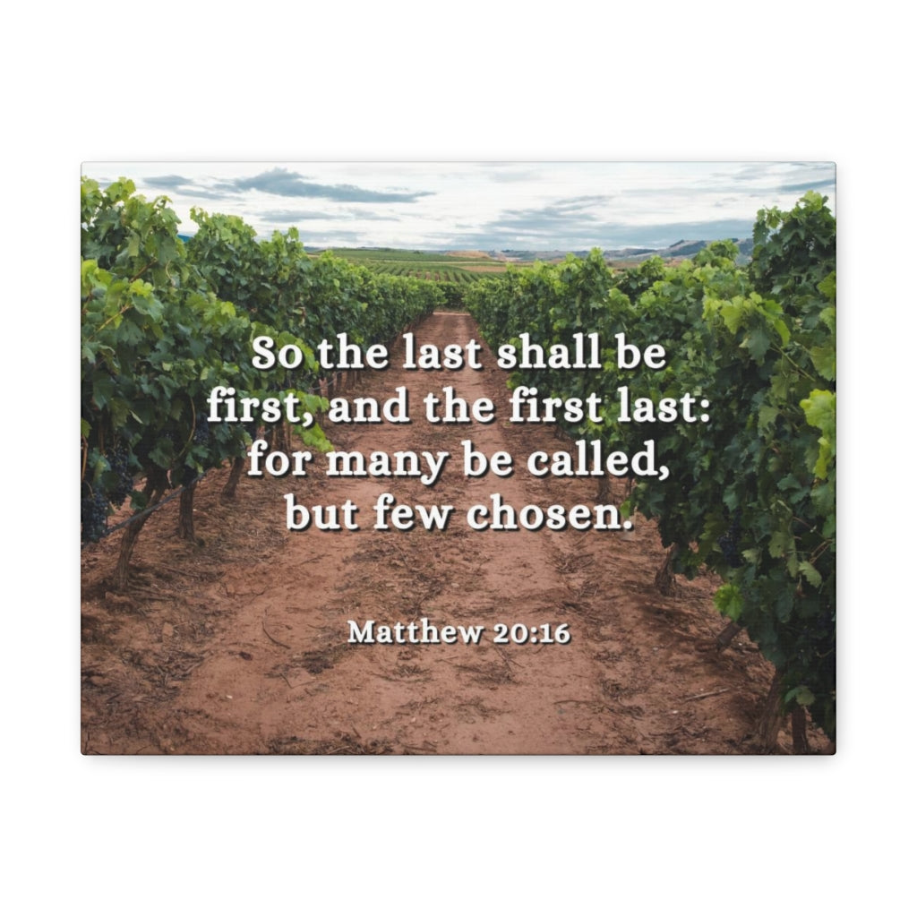 Scripture Walls Few Chosen Matthew 20:16 Bible Verse Canvas Christian Wall Art Ready to Hang Unframed-Express Your Love Gifts
