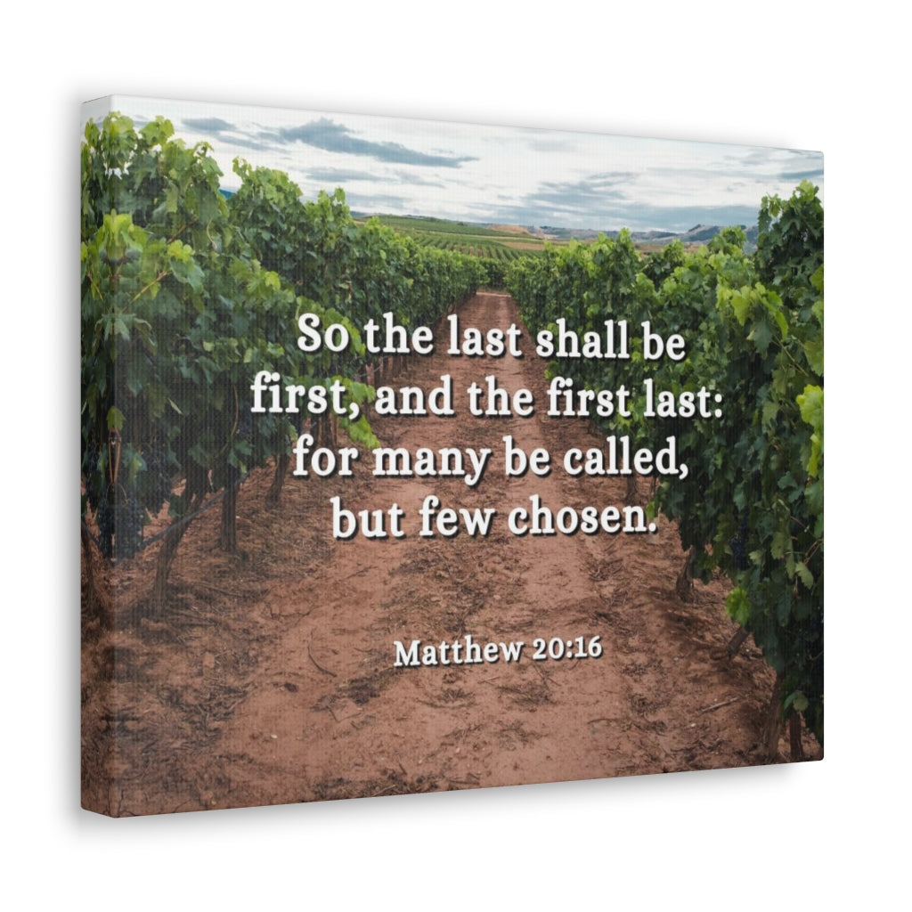Scripture Walls Few Chosen Matthew 20:16 Bible Verse Canvas Christian Wall Art Ready to Hang Unframed-Express Your Love Gifts