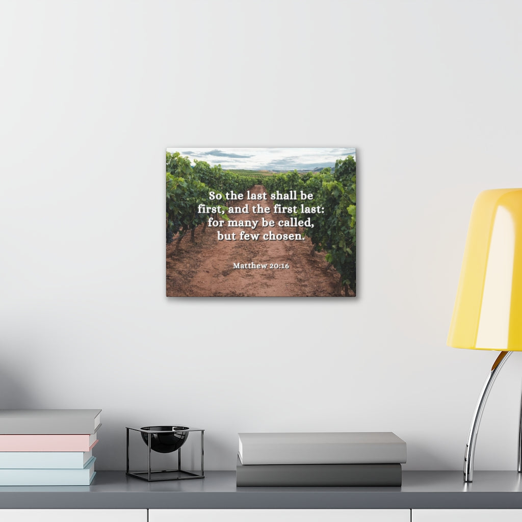 Scripture Walls Few Chosen Matthew 20:16 Bible Verse Canvas Christian Wall Art Ready to Hang Unframed-Express Your Love Gifts