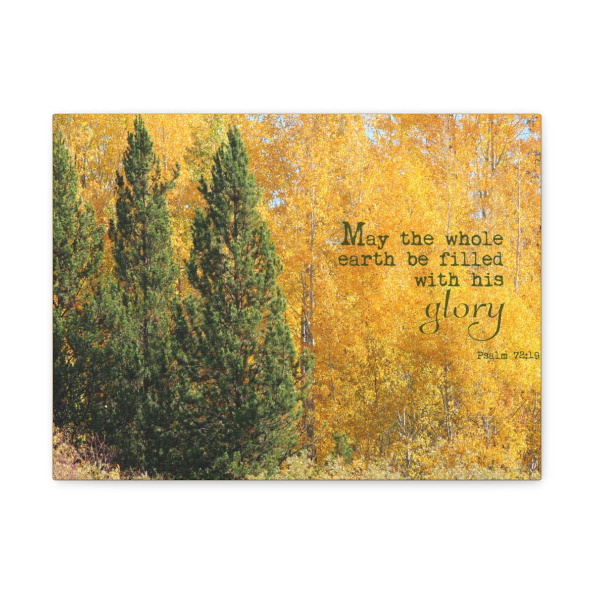 Scripture Walls Filled With His Glory Psalm 72:19 Bible Verse Canvas Christian Wall Art Bible Verse Print Ready To Hang Unframed-Express Your Love Gifts