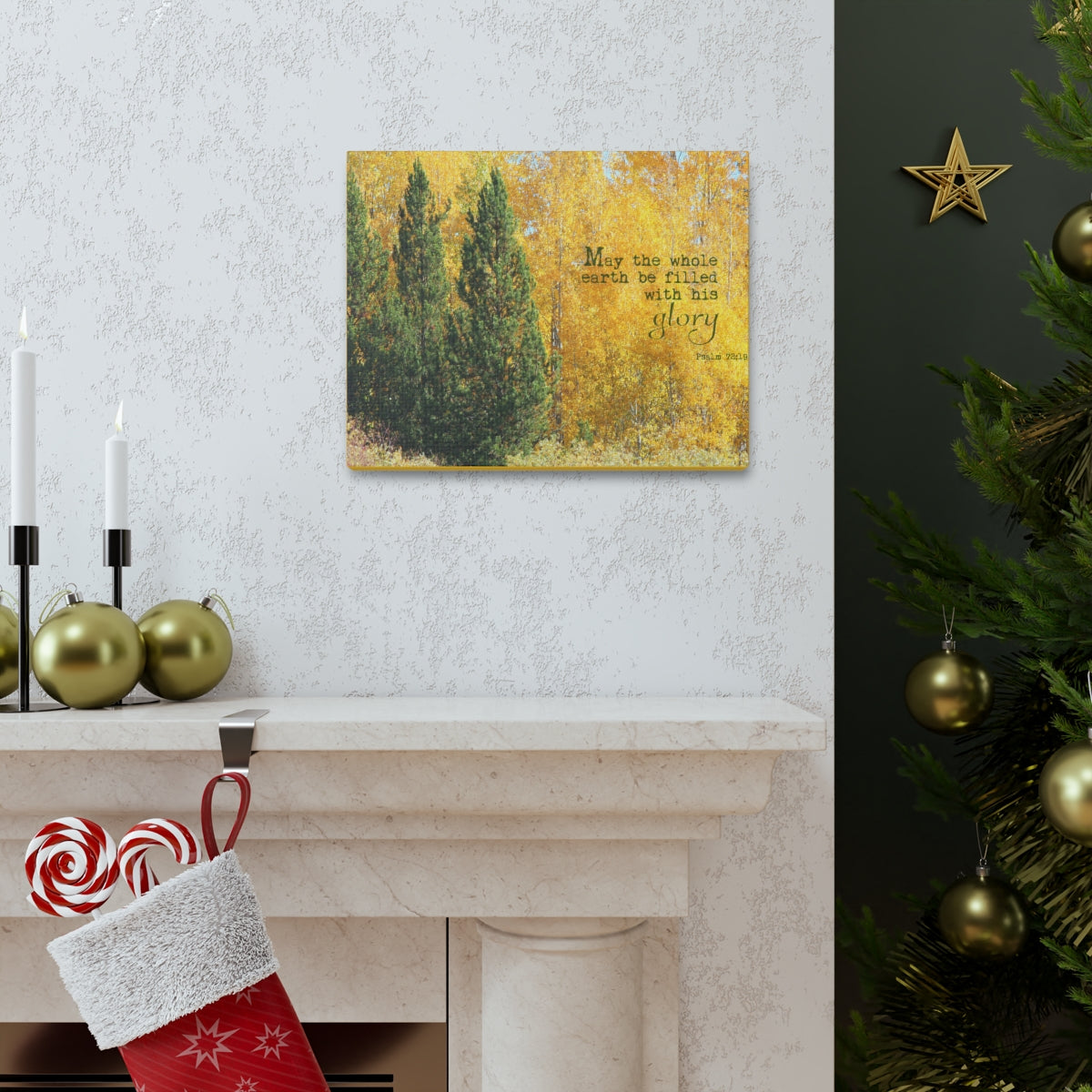 Scripture Walls Filled With His Glory Psalm 72:19 Bible Verse Canvas Christian Wall Art Bible Verse Print Ready To Hang Unframed-Express Your Love Gifts