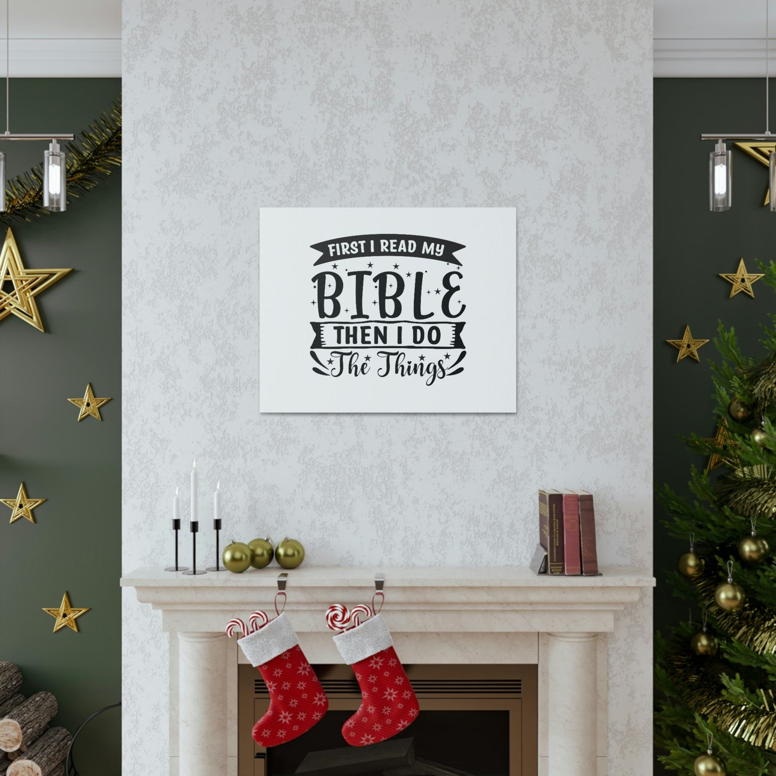 Scripture Walls First, I Read My Bible Deuteronomy 17:19 Christian Wall Art Bible Verse Print Ready to Hang Unframed-Express Your Love Gifts
