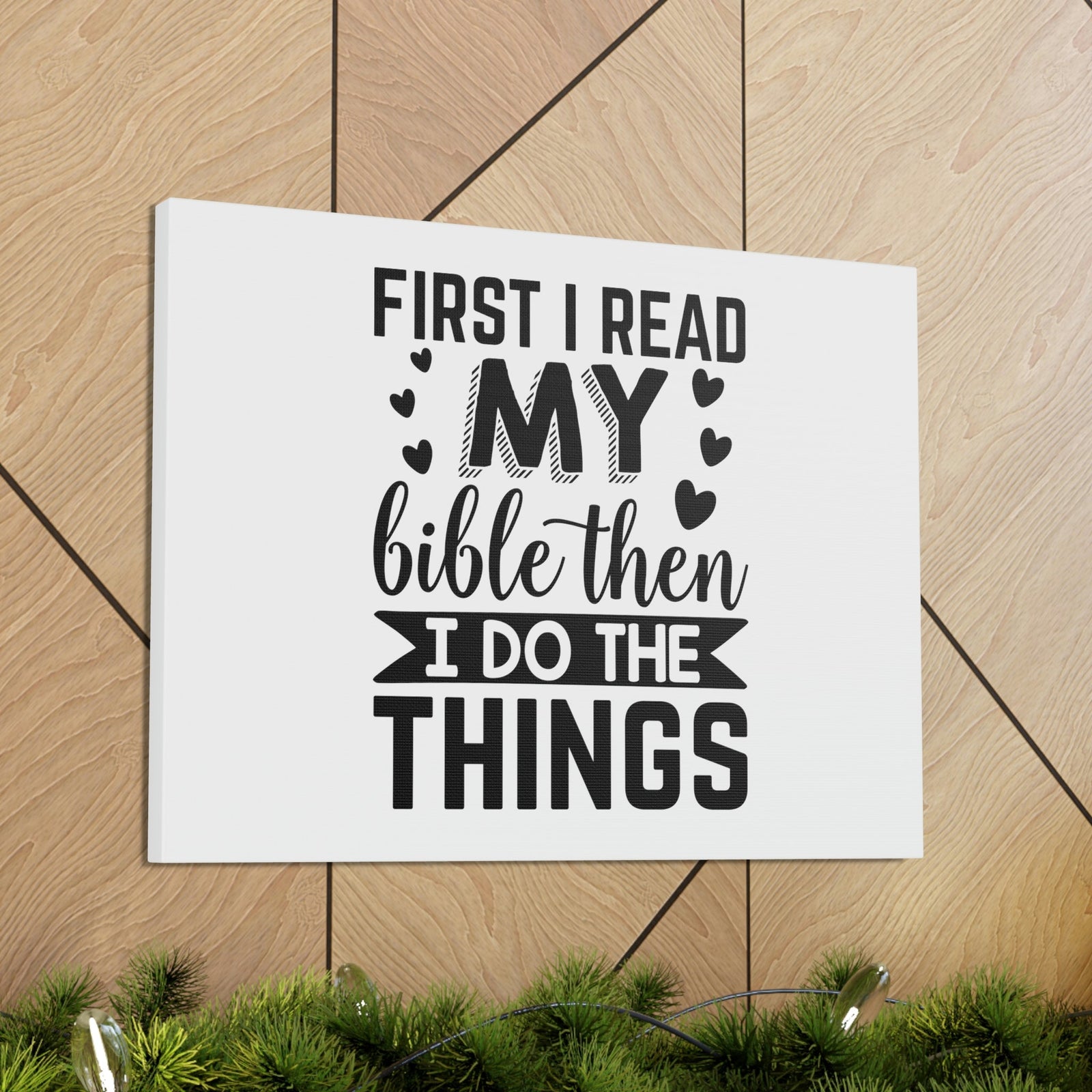 Scripture Walls First I Read My Bible Psalm 119:105 Christian Wall Art Bible Verse Print Ready to Hang Unframed-Express Your Love Gifts