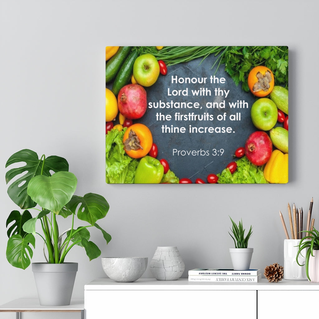 Scripture Walls Firstfruits Proverbs 3:9 Wall Art Bible Verse Print Ready to Hang Unframed-Express Your Love Gifts