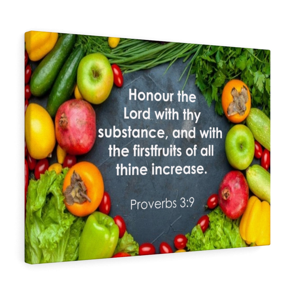 Scripture Walls Firstfruits Proverbs 3:9 Wall Art Bible Verse Print Ready to Hang Unframed-Express Your Love Gifts