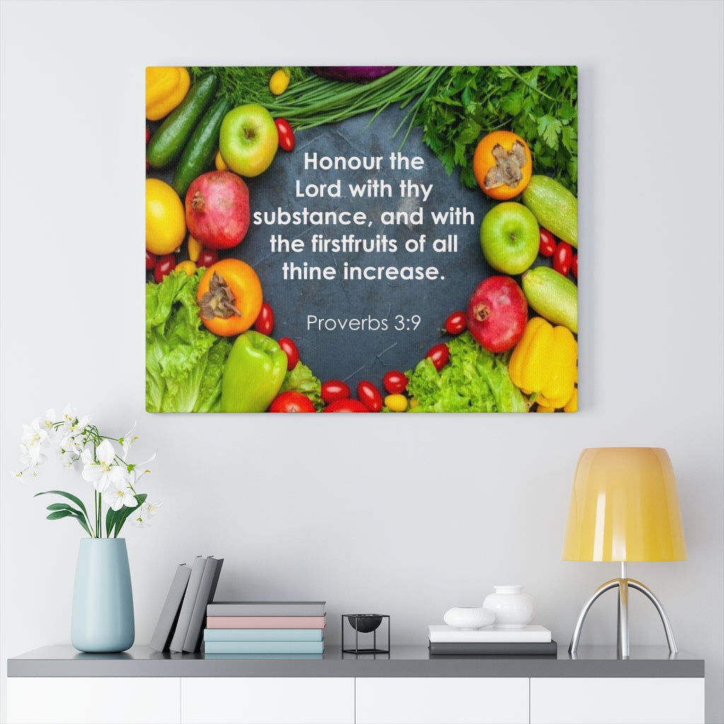Scripture Walls Firstfruits Proverbs 3:9 Wall Art Bible Verse Print Ready to Hang Unframed-Express Your Love Gifts