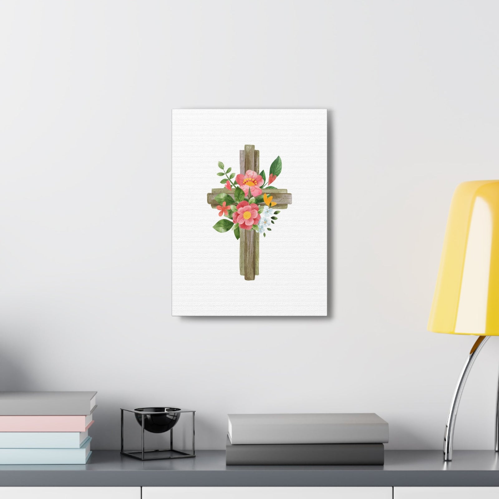 Scripture Walls Flower Cross Psalms 103:15 Christian Wall Art Bible Verse Print Ready to Hang Unframed-Express Your Love Gifts
