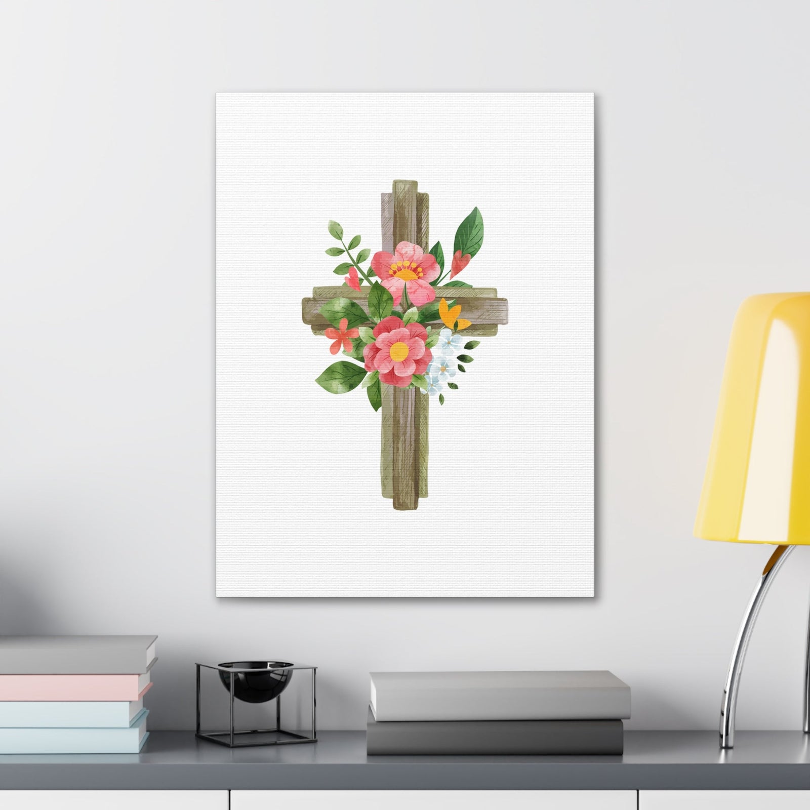 Scripture Walls Flower Cross Psalms 103:15 Christian Wall Art Bible Verse Print Ready to Hang Unframed-Express Your Love Gifts