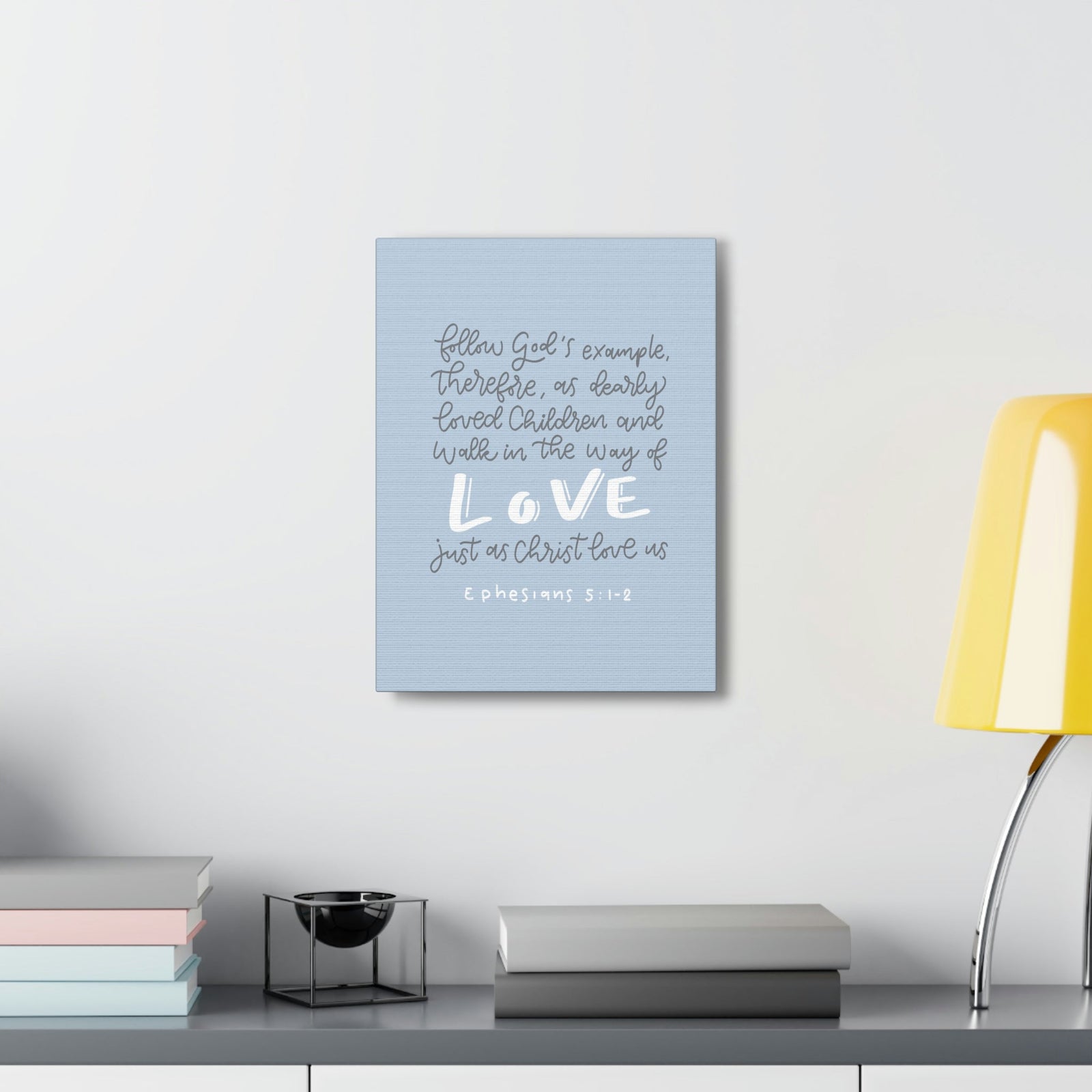 Scripture Walls Follow God's Example Ephesians 5:1 Bible Verse Canvas Christian Wall Art Ready to Hang Unframed-Express Your Love Gifts