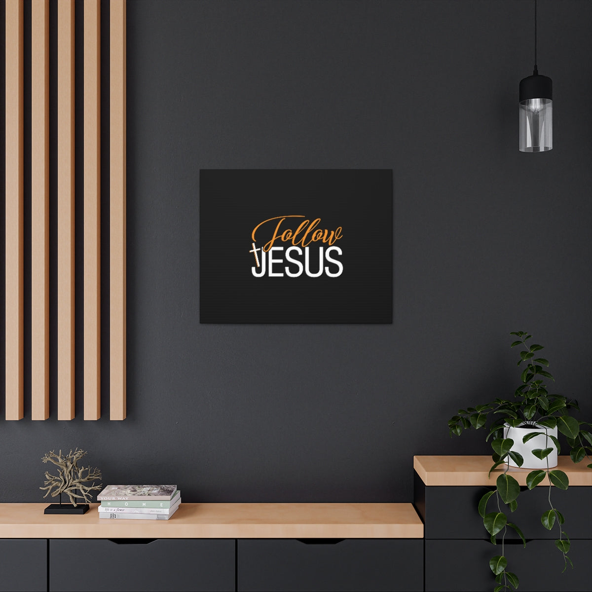 Scripture Walls Follow Jesus John 12:26 Orange Christian Wall Art Bible Verse Print Ready to Hang Unframed-Express Your Love Gifts