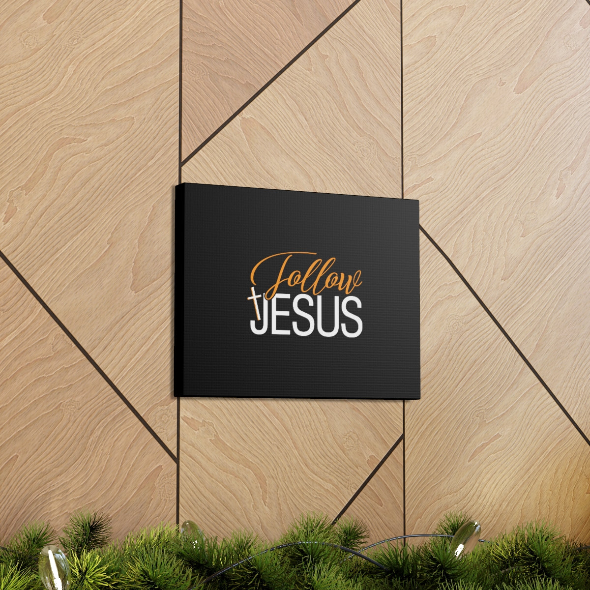 Scripture Walls Follow Jesus John 12:26 Orange Christian Wall Art Bible Verse Print Ready to Hang Unframed-Express Your Love Gifts