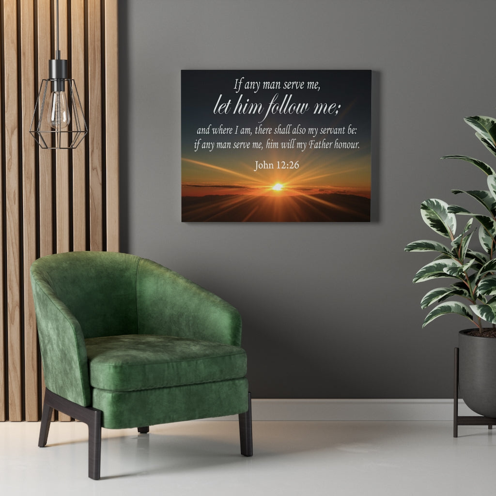 Scripture Walls Follow Me John 12:26 Christian Home Decor Bible Art Unframed-Express Your Love Gifts