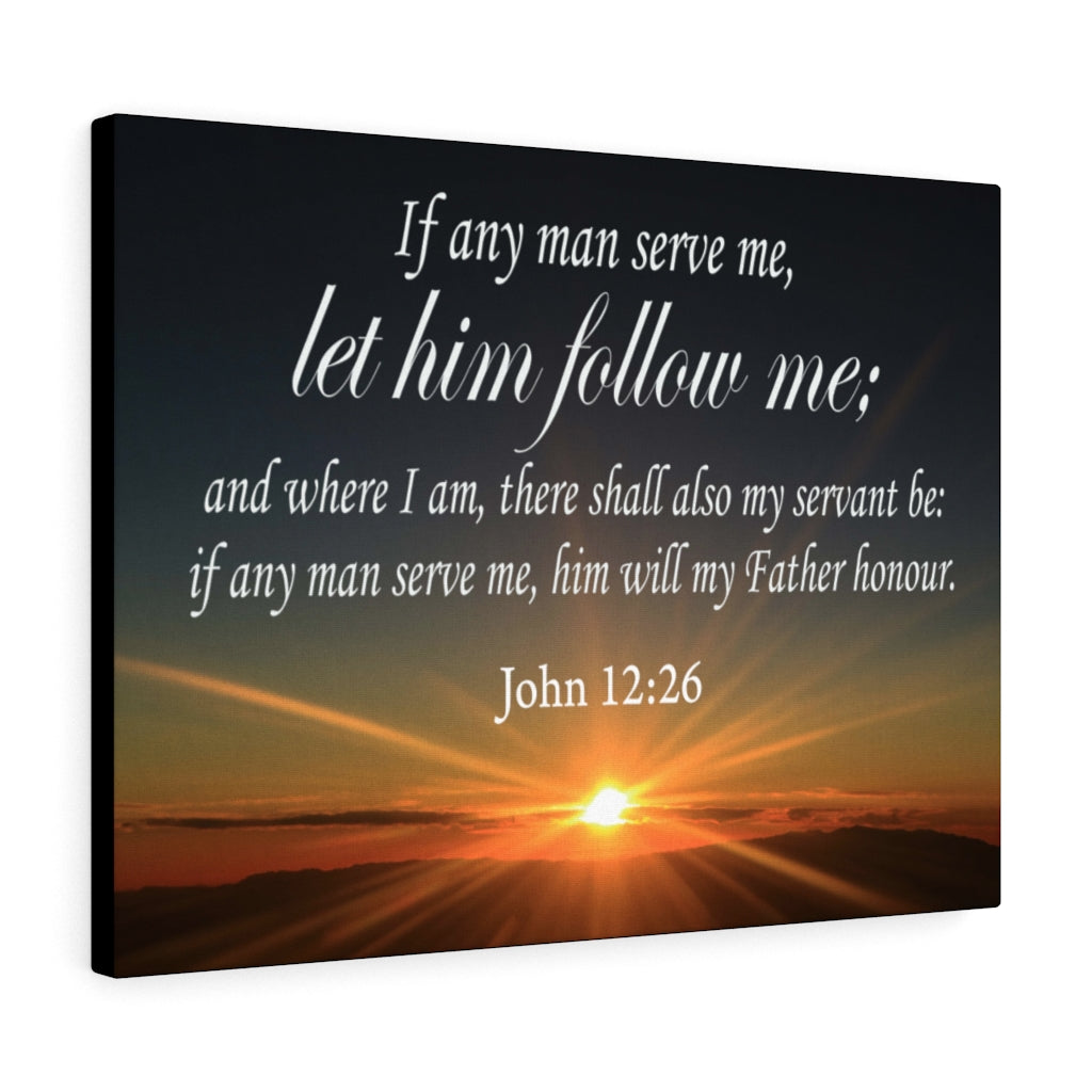 Scripture Walls Follow Me John 12:26 Christian Home Decor Bible Art Unframed-Express Your Love Gifts