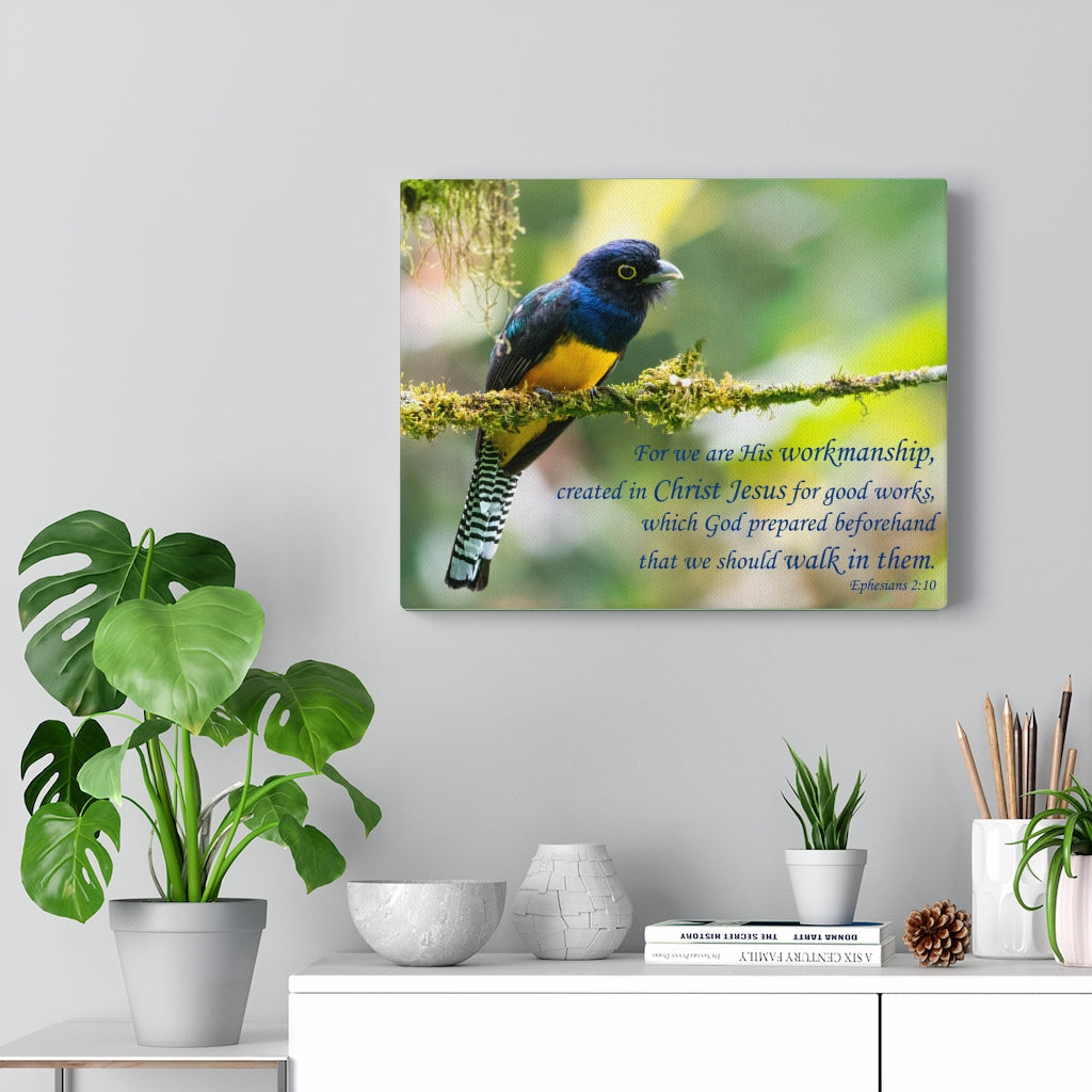 Scripture Walls For Good Works Ephesians 2:10 Bible Verse Canvas Christian Wall Art Ready to Hang Unframed-Express Your Love Gifts