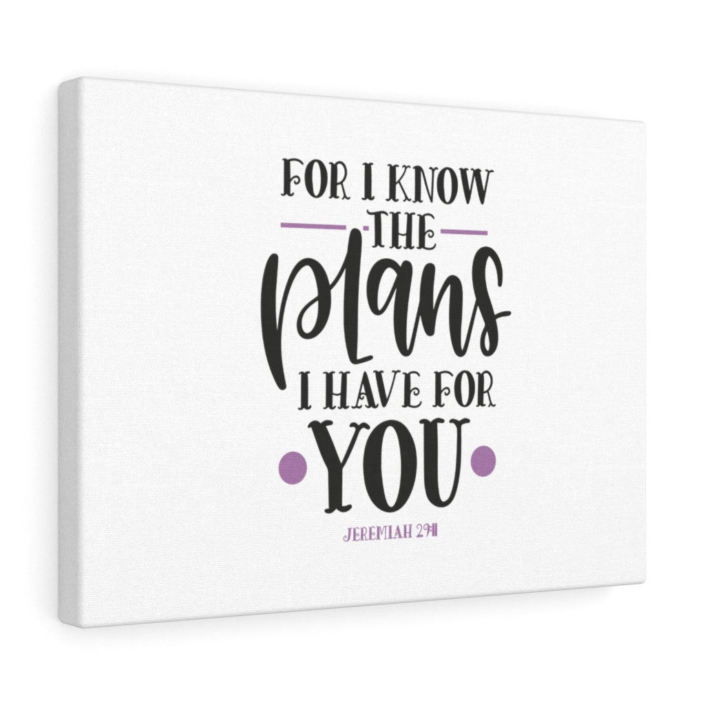 Scripture Walls For I Know Jeremiah 29:11 Bible Verse Canvas Christian Wall Art Ready to Hang Unframed-Express Your Love Gifts