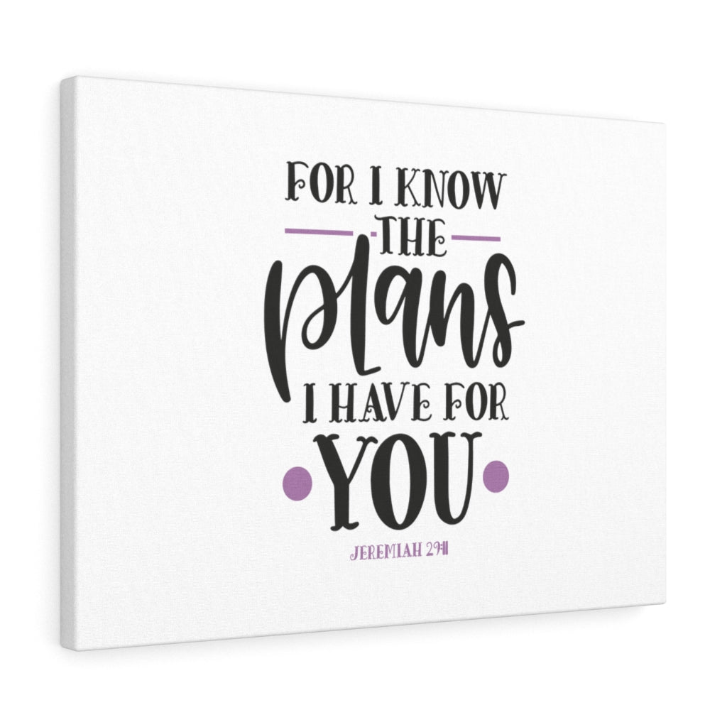 Scripture Walls For I Know Jeremiah 29:11 Bible Verse Canvas Christian Wall Art Ready to Hang Unframed-Express Your Love Gifts