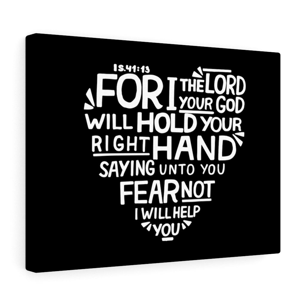Scripture Walls For I The Lord Your God Isaiah 41:13 Bible Verse Canvas Christian Wall Art Ready to Hang Unframed-Express Your Love Gifts
