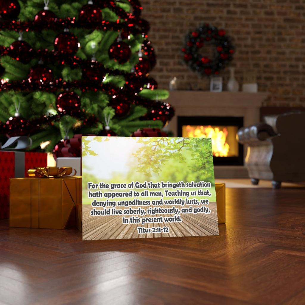Scripture Walls For The Grace of God Titus 2:11-12 Bible Verse Canvas Christian Wall Art Ready to Hang Unframed-Express Your Love Gifts