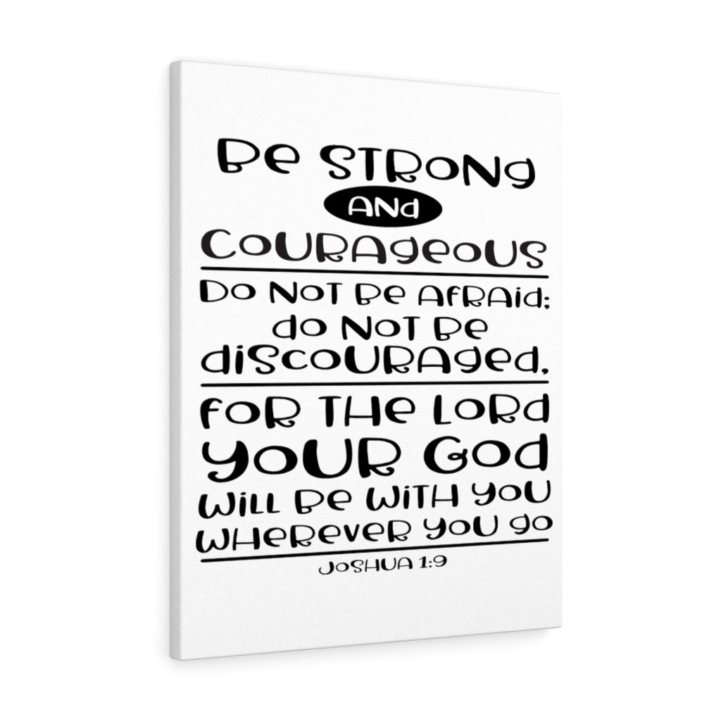 Scripture Walls For The Lord Your God Joshua 1:9 Bible Verse Canvas Christian Wall Art Ready to Hang Unframed-Express Your Love Gifts