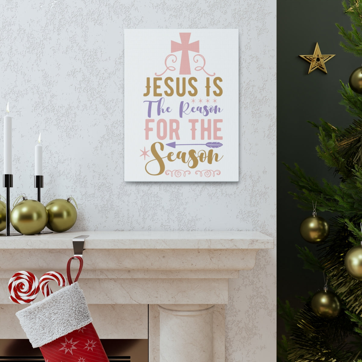 Scripture Walls For The Season John 3:16 Christian Wall Art Print Ready to Hang Unframed-Express Your Love Gifts