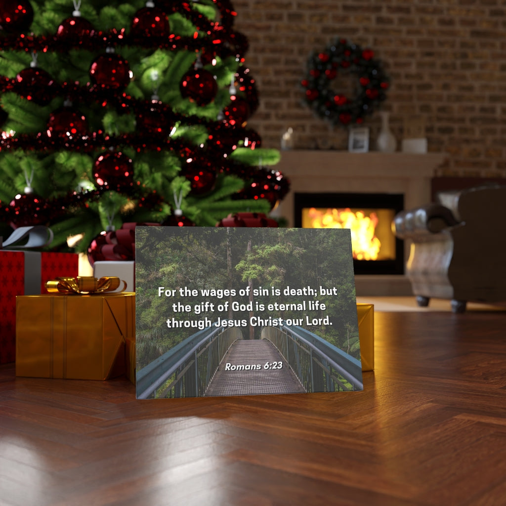 Scripture Walls For The Wages Of Sin Is Death Romans 6:23 Bible Verse Canvas Christian Wall Art Ready to Hang Unframed-Express Your Love Gifts