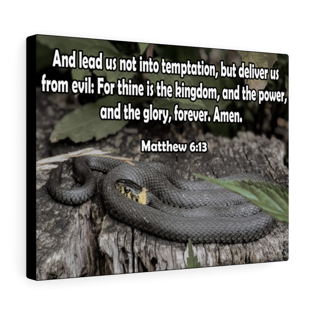 Scripture Walls For Thine is The Kingdom Matthew 6:13 Bible Verse Canvas Christian Wall Art Ready to Hang Unframed-Express Your Love Gifts