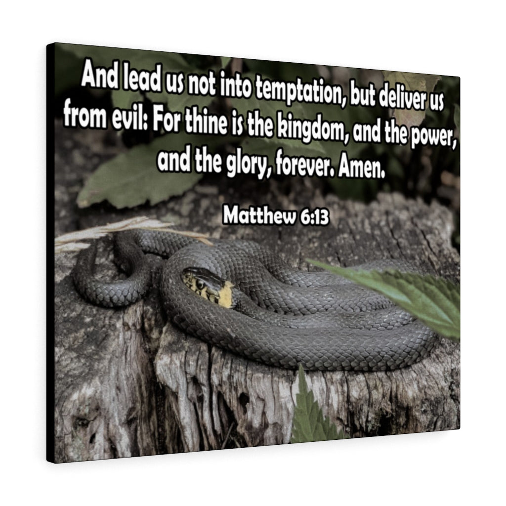 Scripture Walls For Thine is The Kingdom Matthew 6:13 Bible Verse Canvas Christian Wall Art Ready to Hang Unframed-Express Your Love Gifts
