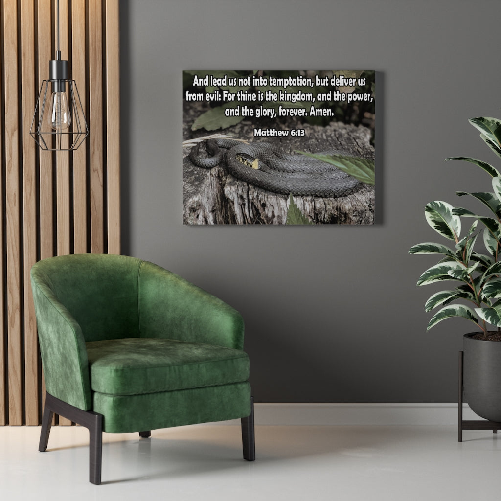 Scripture Walls For Thine is The Kingdom Matthew 6:13 Bible Verse Canvas Christian Wall Art Ready to Hang Unframed-Express Your Love Gifts