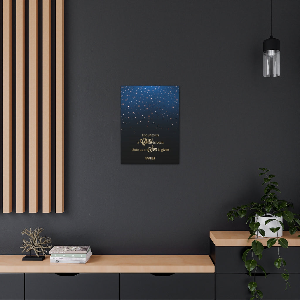 Scripture Walls For Unto Us A Child Is Born Isayah 9:6 Christian Wall Art Bible Verse Print Ready To Hang Unframed-Express Your Love Gifts