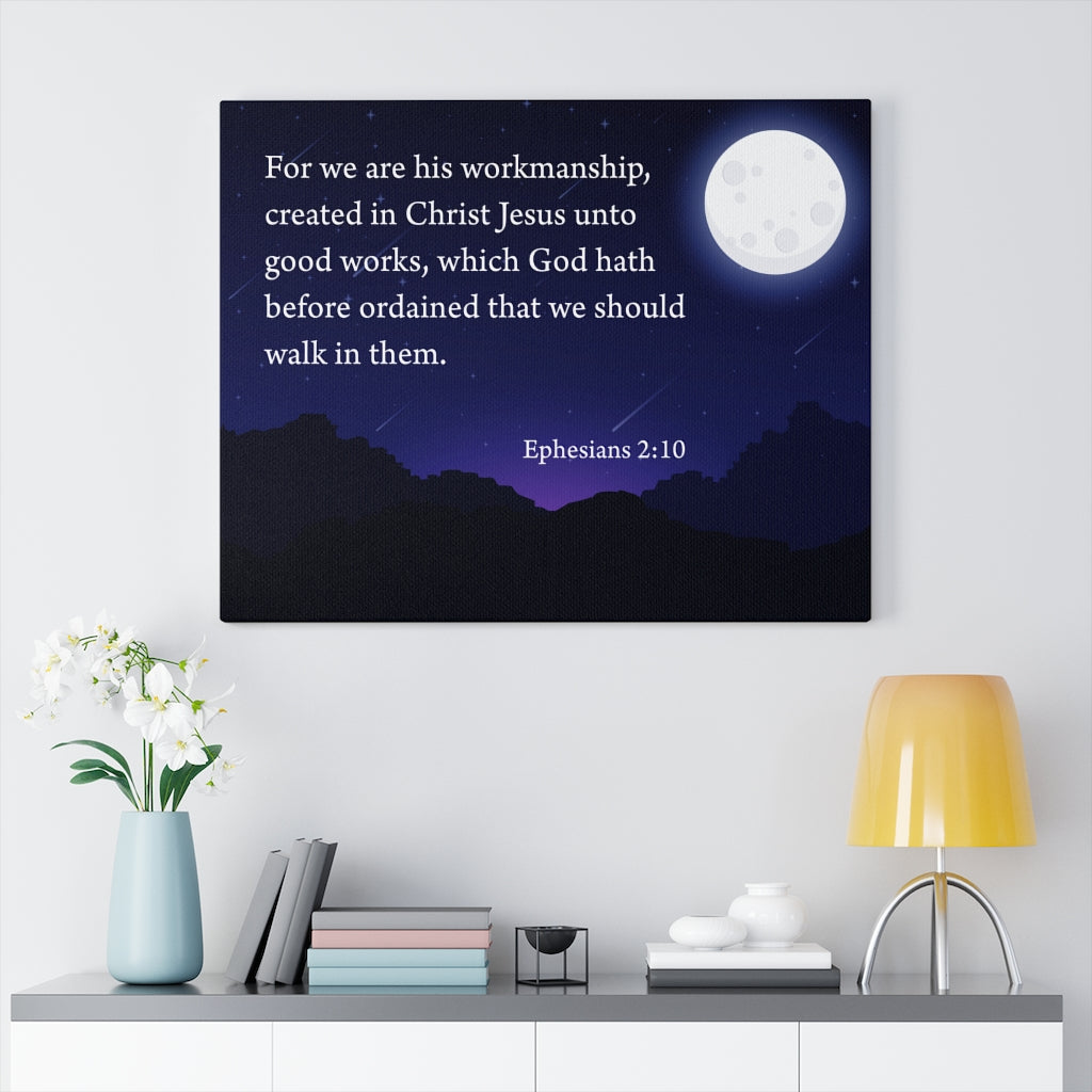 Scripture Walls For We Are His Workmanship Ephesians 2:10 Scripture Wall Art Christian Home Decor Unframed-Express Your Love Gifts