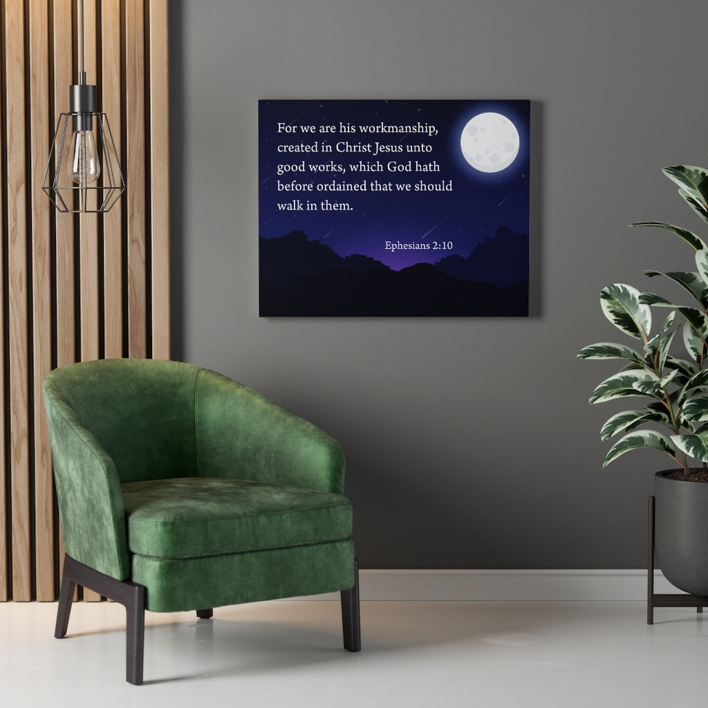 Scripture Walls For We Are His Workmanship Ephesians 2:10 Scripture Wall Art Christian Home Decor Unframed-Express Your Love Gifts