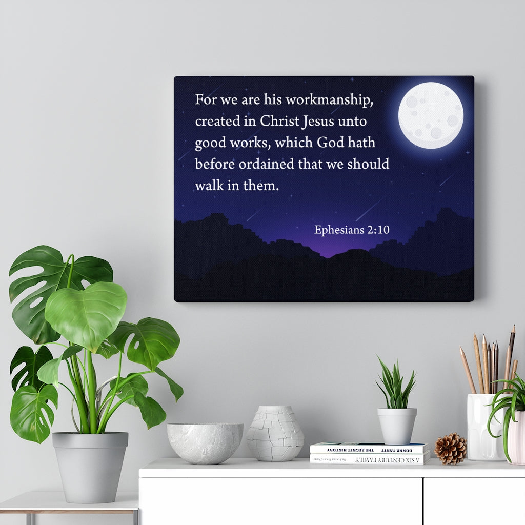 Scripture Walls For We Are His Workmanship Ephesians 2:10 Scripture Wall Art Christian Home Decor Unframed-Express Your Love Gifts