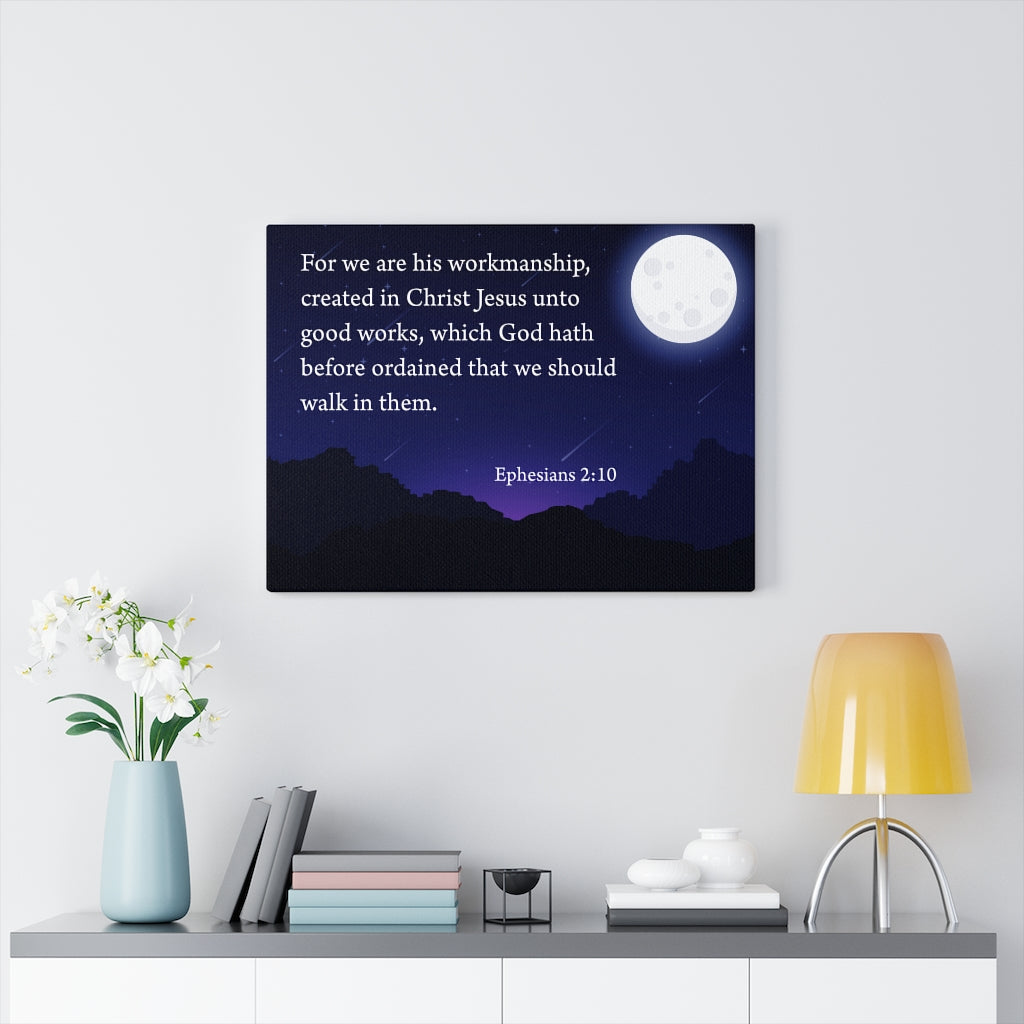 Scripture Walls For We Are His Workmanship Ephesians 2:10 Scripture Wall Art Christian Home Decor Unframed-Express Your Love Gifts