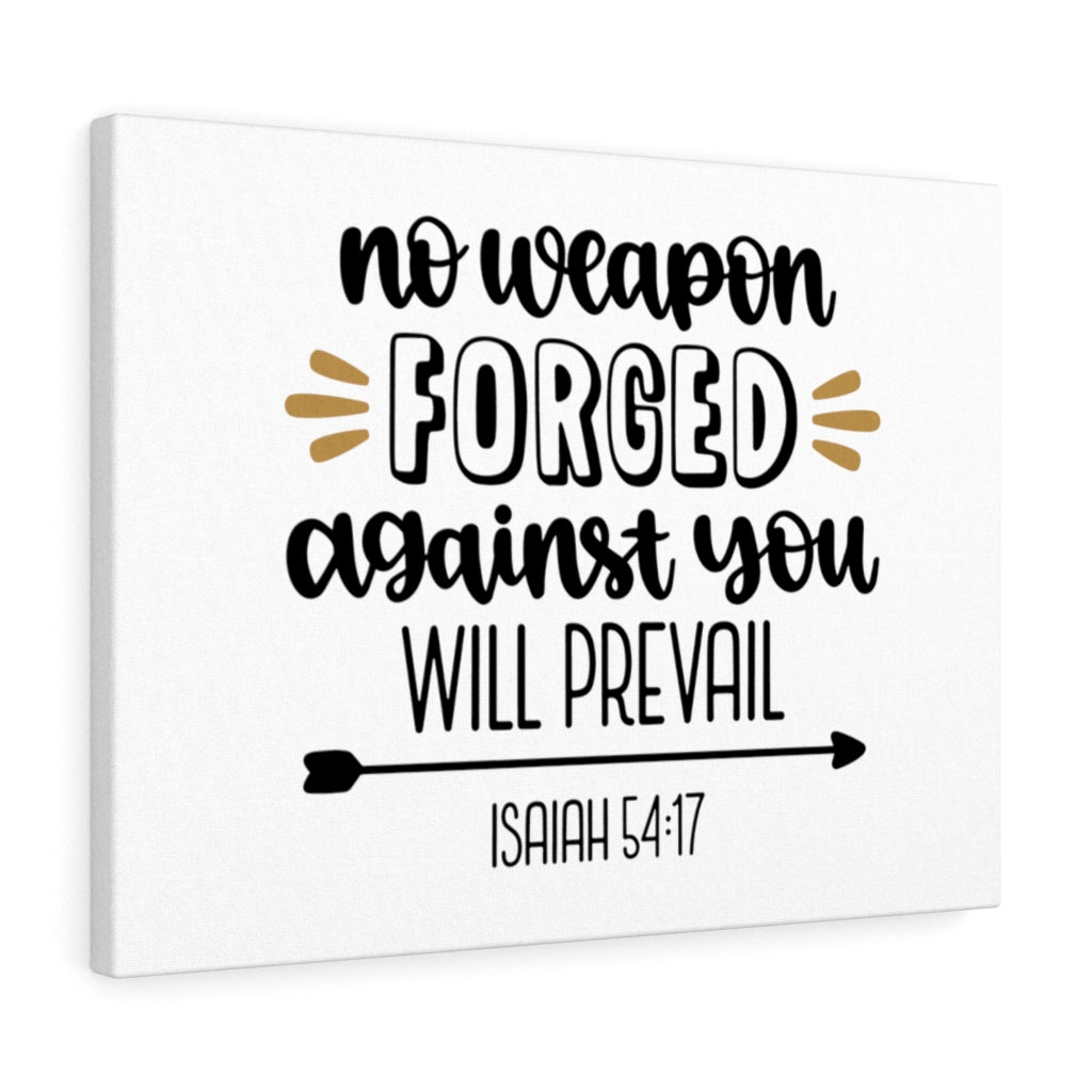 Scripture Walls Forged Isaiah 54:17 Bible Verse Canvas Christian Wall Art Ready to Hang Unframed-Express Your Love Gifts