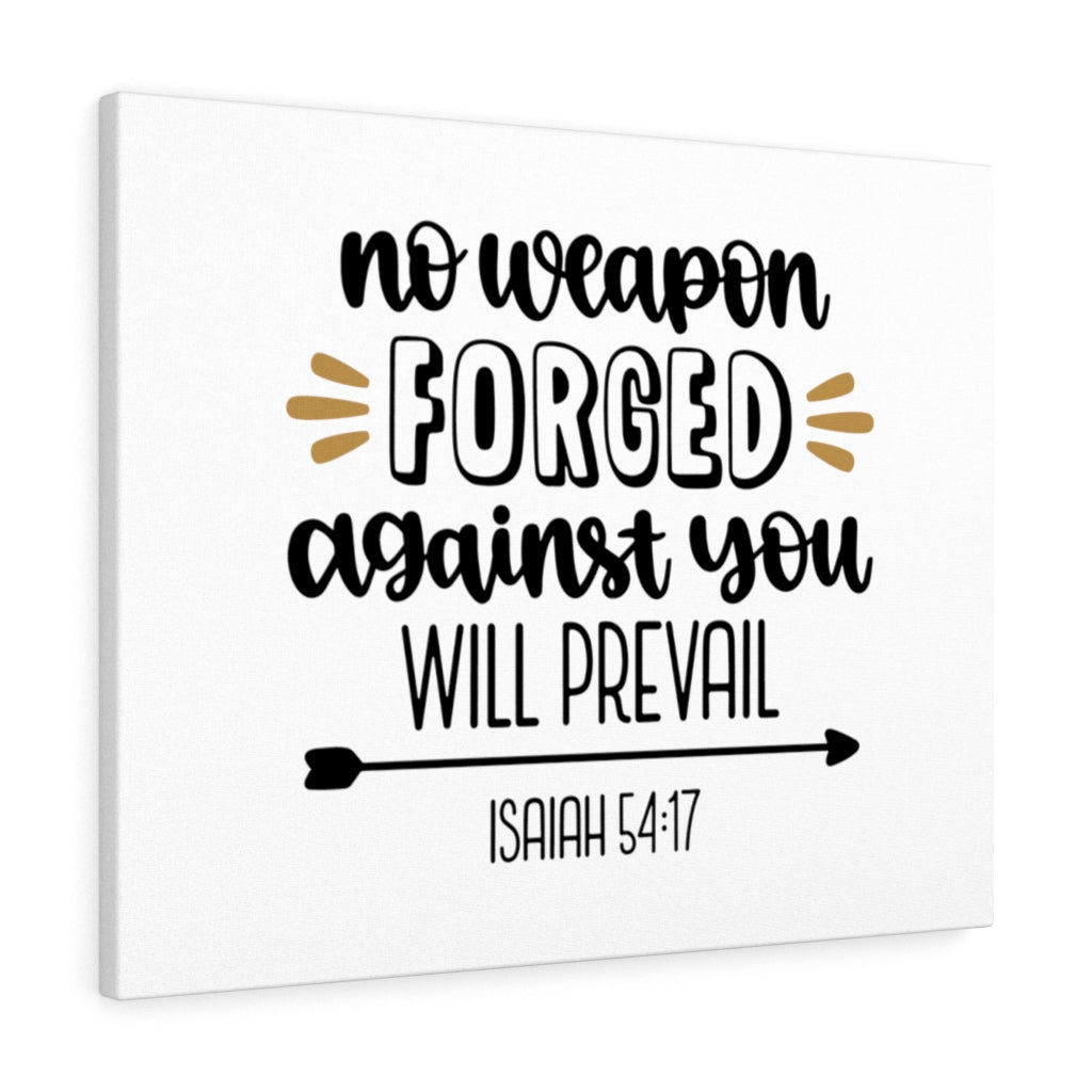 Scripture Walls Forged Isaiah 54:17 Bible Verse Canvas Christian Wall Art Ready to Hang Unframed-Express Your Love Gifts