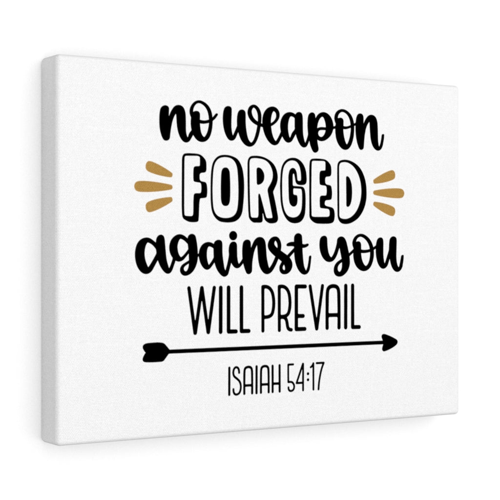 Scripture Walls Forged Isaiah 54:17 Bible Verse Canvas Christian Wall Art Ready to Hang Unframed-Express Your Love Gifts