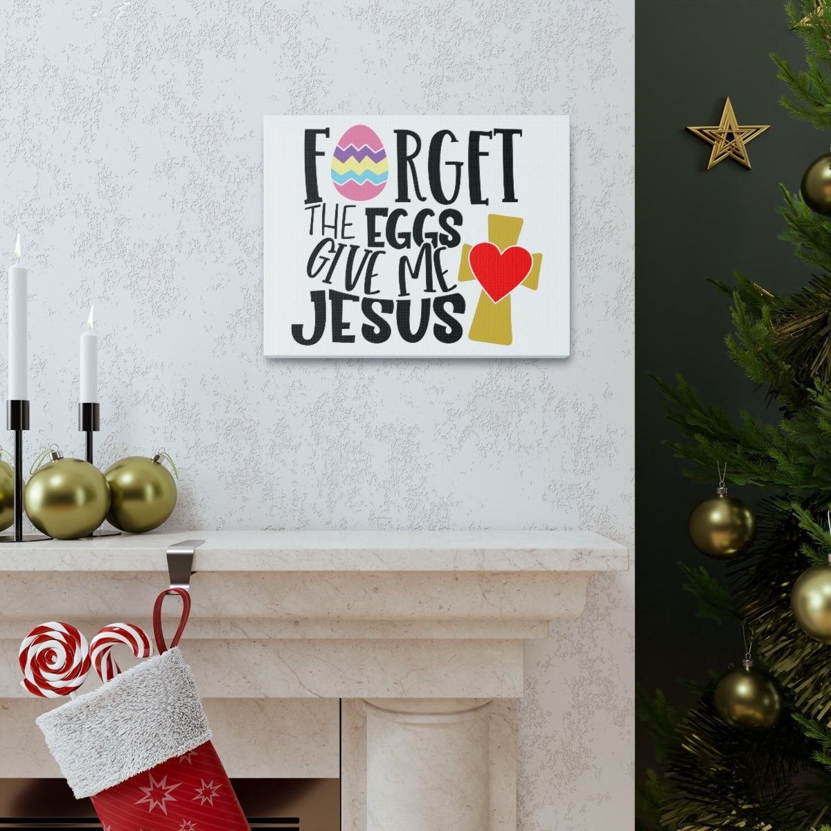 Scripture Walls Forget The Eggs Give Me Jesus Isaiah 10:14 Christian Wall Art Print Ready to Hang Unframed-Express Your Love Gifts
