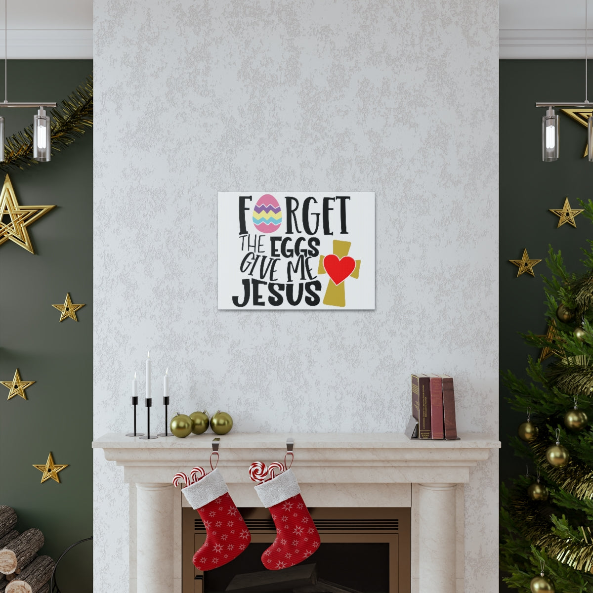 Scripture Walls Forget The Eggs Give Me Jesus Isaiah 10:14 Christian Wall Art Print Ready to Hang Unframed-Express Your Love Gifts
