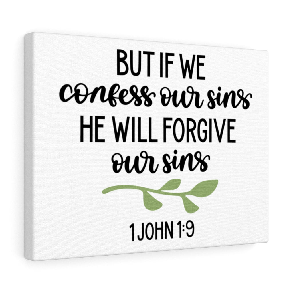 Scripture Walls Forgive 1 John 1:9 Bible Verse Canvas Christian Wall Art Ready to Hang Unframed-Express Your Love Gifts